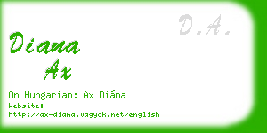 diana ax business card